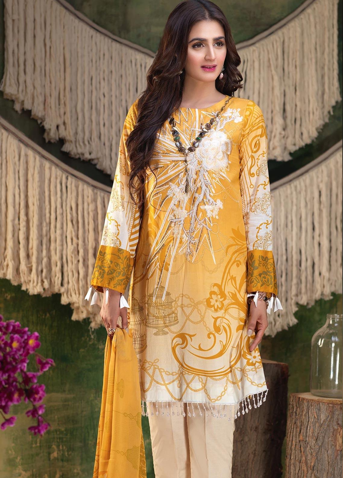 Salitex Women Embroidered Cambric 3 Piece Suit SUNS24ALM006 - Winter Collection main image 1